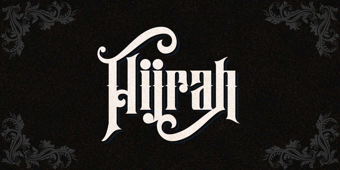 Пример шрифта Hijrah #1